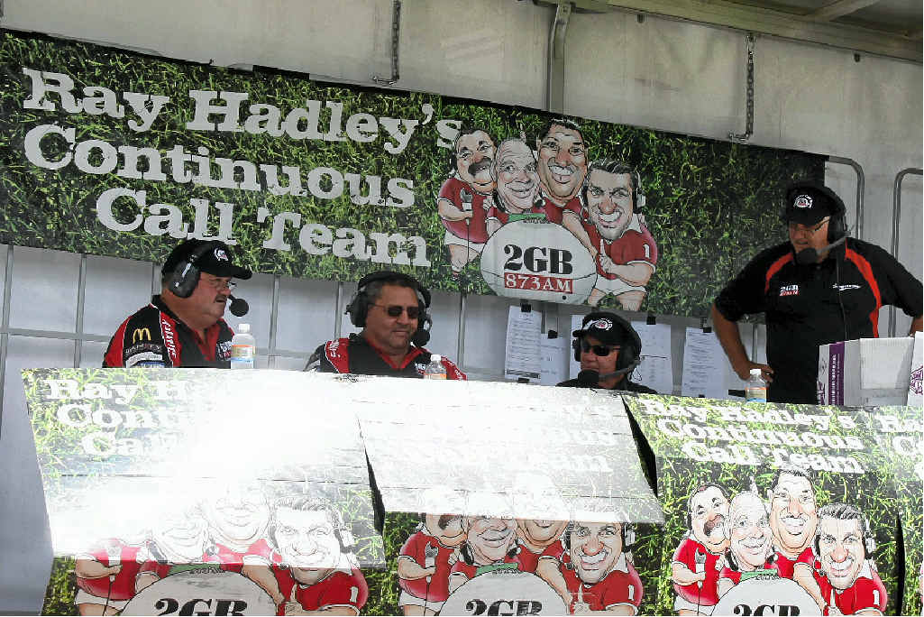 RUNNING COMMENTARY: The 2GB Continuous Call Team (from left) Darryl Brohman, Steve 